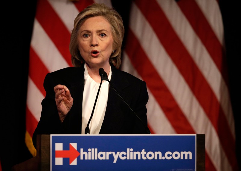Democratic presidential hopeful Hillary Rodham Clinton speaks at a campaign event in New York, Monday, July 13, 2015.