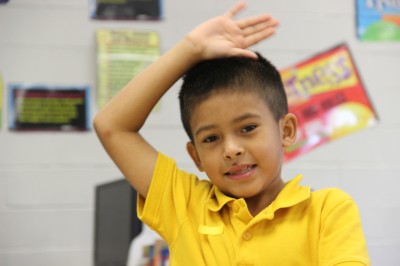 A kindergartener at Lyon Elementary School in Lyon, Miss. (Photo by Jackie Mader)
