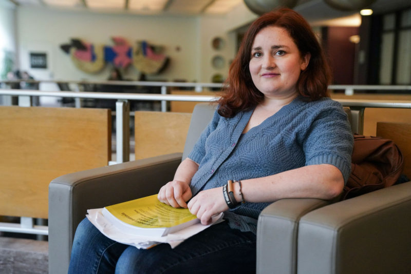 Jade Souza, a 36-year-old mother of three who is getting her bachelor’s degree at Portland State University. Faculty there “are not assuming that you’re going straight home. They’re assuming you might have to work after this.”